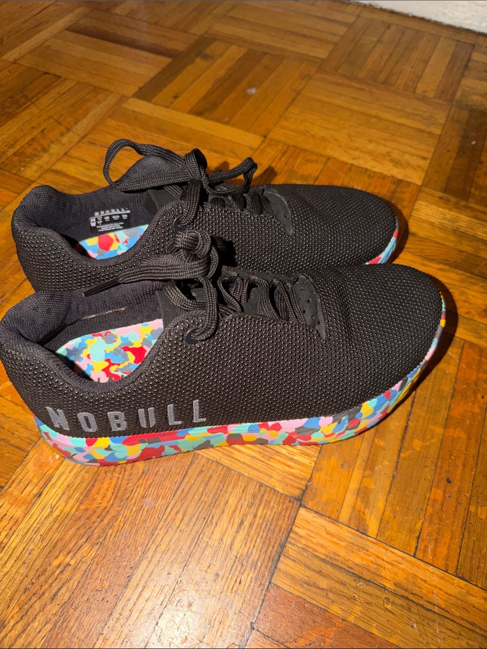 NEW (no box) Nobull unisex Black Impact Daisy Floral Trainer Sneakers shoes - Picture 2 of 5